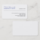 Professional White Trendy Plain Creative Modern Visitekaartje (Voorkant / Achterkant)