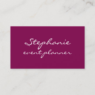 Professional Wine Pink White Colorful Girly Modern Visitekaartje