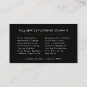 Professional Wood Flooring Contractor Visitekaartje (Achterkant)