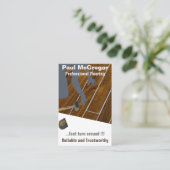 Professional Wood Laminated Flooring Business Card Visitekaartje (Staand voorkant)