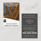 Professional Wood Laminated Flooring Business Card Visitekaartje (Voorkant / Achterkant)