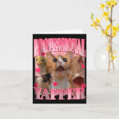 Professional Yapper Cat Funny Oddly Specific Dank Kaart (Gele Bloem)