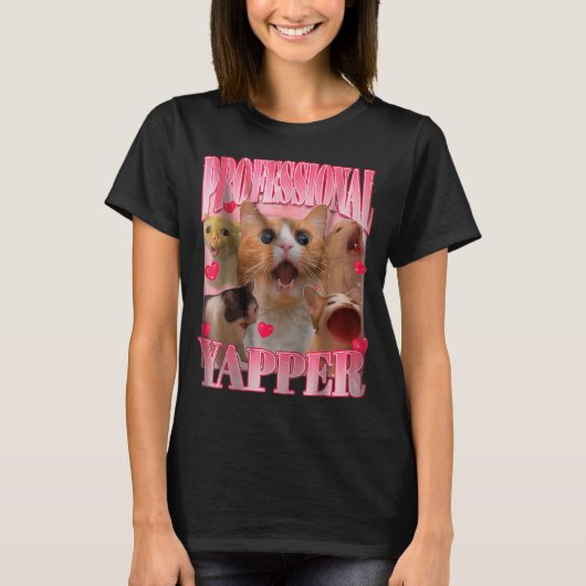 Professional Yapper Cat Funny Oddly Specific Dank  T-shirt (Voorkant)