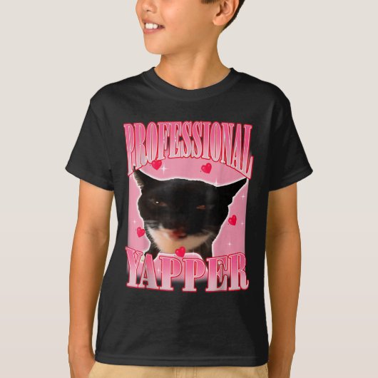 Professional Yapper Cat Funny Oddly Specific Dank  T-shirt (Voorkant)