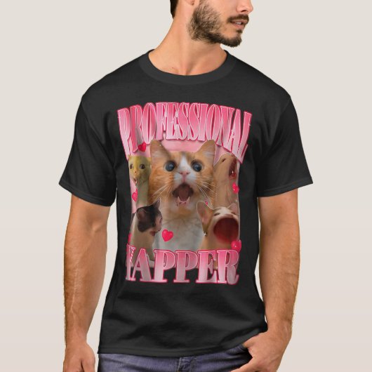 Professional Yapper Cat Funny Oddly Specific Dank  T-shirt (Voorkant)