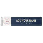 Professional Your Business Logo Here Template Naambordje (Voorkant)