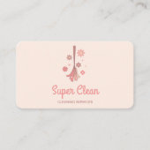 Professionals die Logo Retro-ruimte opschonen Visitekaartje (Voorkant)