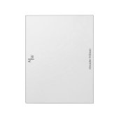 Professioneel 2 monogram Simple Minimal Black Notitieblok (Gedraaid)