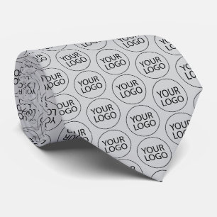 Professioneel Aangepast Bedrijf Logo Business Grey Stropdas