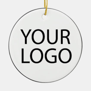 Professioneel Aangepast Bedrijf Logo Business Wit Keramisch Ornament