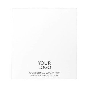Professioneel Aangepast Bedrijf Logo Business Wit Notitieblok