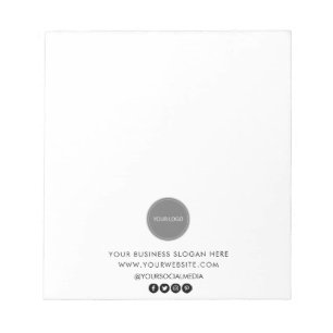 Professioneel Aangepast Bedrijf Logo Business Wit Notitieblok