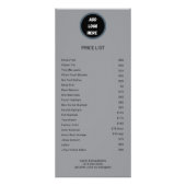 Professioneel aangepaste logo Prijslijst Reclamekaart (Voorkant)