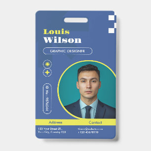 Professioneel Aanpasbare Naam & Barcode Personeel Badge