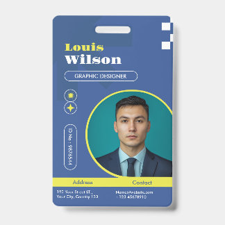 Professioneel Aanpasbare Naam & Barcode Personeel Badge