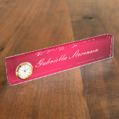 Professioneel aanpassen van tekst rood handschrift naambordje (Zijkant)