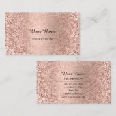 Professioneel advies Modern Roos Glitter Visitekaartje (Voorkant / Achterkant)