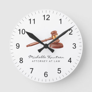 Professioneel advocaat advocaat luxe wit ronde klok
