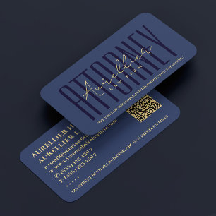 Professioneel advocatenkantoor Dark Blue Modern Visitekaartje