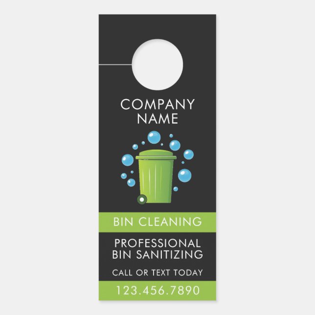 Professioneel Afvalbakreinigingsdienst QR-code (Voorkant)