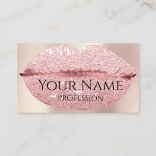 Professioneel artistiek Roos Glitter Lips Kiss Visitekaartje