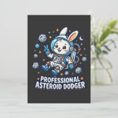Professioneel Asteroïde Ontwijkend Konijn Kaart (Staand voorkant)