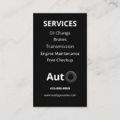 Professioneel Auto Reparatie Shop Visitekaartje (Achterkant)