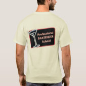 Professioneel Bartender School Logo T-shirt (Achterkant)