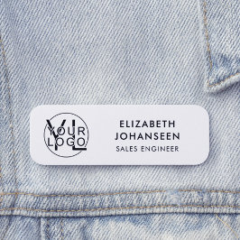 Professioneel Bedrijf Black Logo Corporate Naamplaatje