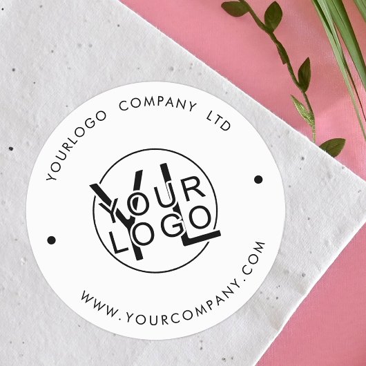 Professioneel Bedrijf Black Logo Corporate Ronde Sticker