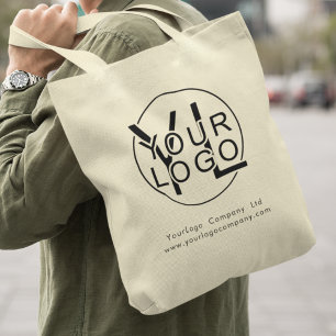 Professioneel Bedrijf Black Logo Corporate Tote Bag