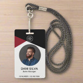 Professioneel Bedrijf Logo Medewerker ID Fotobadge Badge