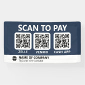 Professioneel bedrijf Logo Scan om QR-codes te bet Spandoek (Horizontaal)