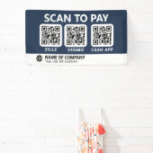 Professioneel bedrijf Logo Scan om QR-codes te bet Spandoek (Insitu)