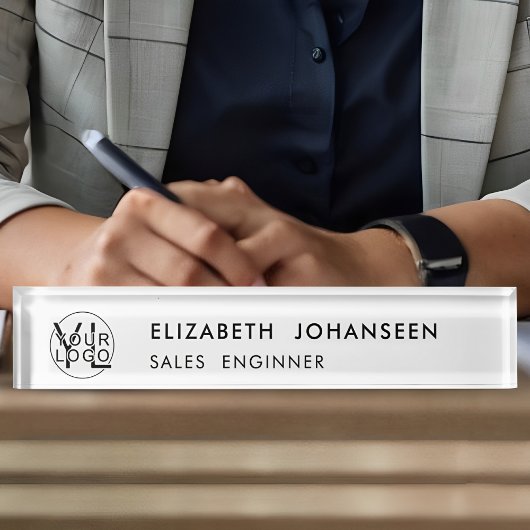 Professioneel bedrijf Modern Black Logo Naambordje