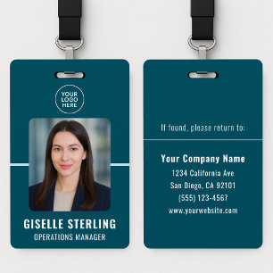 Professioneel Bedrijf Personeel ID Kaart met Foto Badge