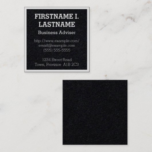 Professioneel bedrijfsadviseur-Visitekaartje Vierkante Visitekaartje (Voorkant / Achterkant)