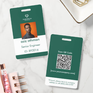 Professioneel bedrijfsidentificatiebadge met foto badge