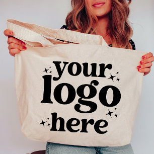 Professioneel Bedrijfslogo Zakelijk Gepersonalisee Grote Tote Bag
