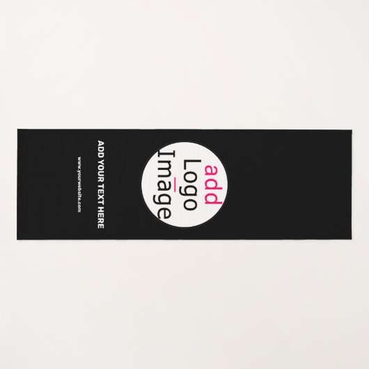 Professioneel  bedrijfsmerk zwart yogamat (Voorkant (horizontaal))