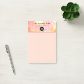 Professioneel Bedrijfsneutraal Roze Logo 4x6 Post-it® Notes (Kantoor)