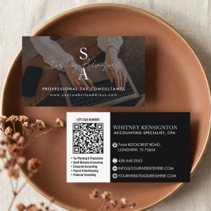 Professioneel belastingconsulent Monogram Accounta Visitekaartje