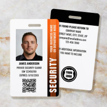 Professioneel beveiligingsbeambte ID aangepaste fo