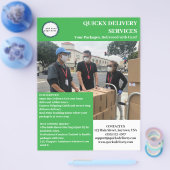 Professioneel bezorgservice flyer (Enkel)