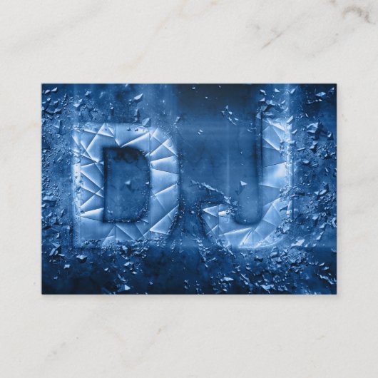 Professioneel blauw DJ-logo visitekaartje (Voorkant)