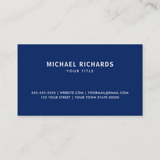 Professioneel blauw, modern visitekaartje (Voorkant)