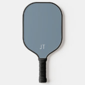 Professioneel Blauw Monogram Monogrammed Initialen Pickleball Paddle (Voorkant)