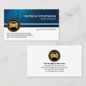 Professioneel blauw watervalcentrum visitekaartje (Voorkant / Achterkant)