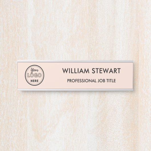 Professioneel Blush Roze Medewerker Personeel Deur Deurbordje (Voorkant)