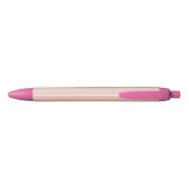 Professioneel Blush Roze Monogram Minimale Logo Zwarte Inkt Pen (Achterkant)